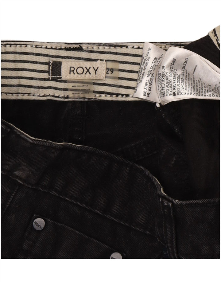 Pantaloni caldi denim da donna Roxy W29 cotone nero medio