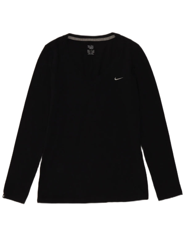 Maglia a maniche lunghe Nike da donna UK 8/10 piccola nera