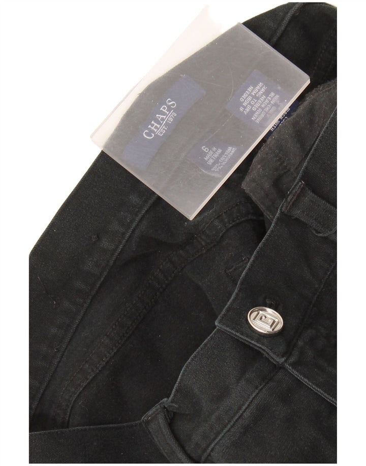 Pantaloni casual dritti da donna CHAPS US 6 medi W30 L30 cotone nero