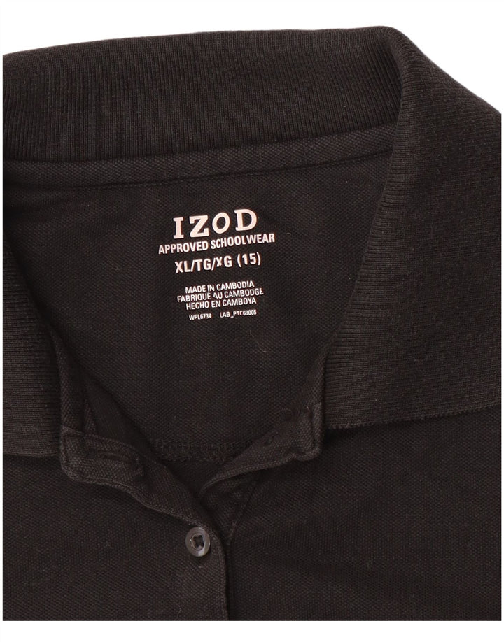 Polo IZOD per ragazze 14-15 anni XL Nera