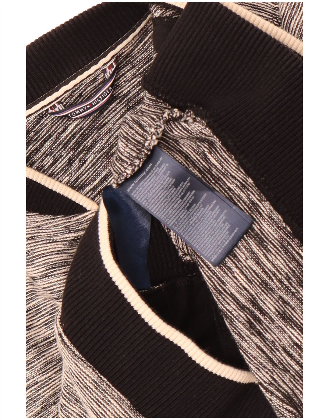 Giacca da tuta da donna Tommy Hilfiger UK 12 Cotone chiazzato grigio medio
