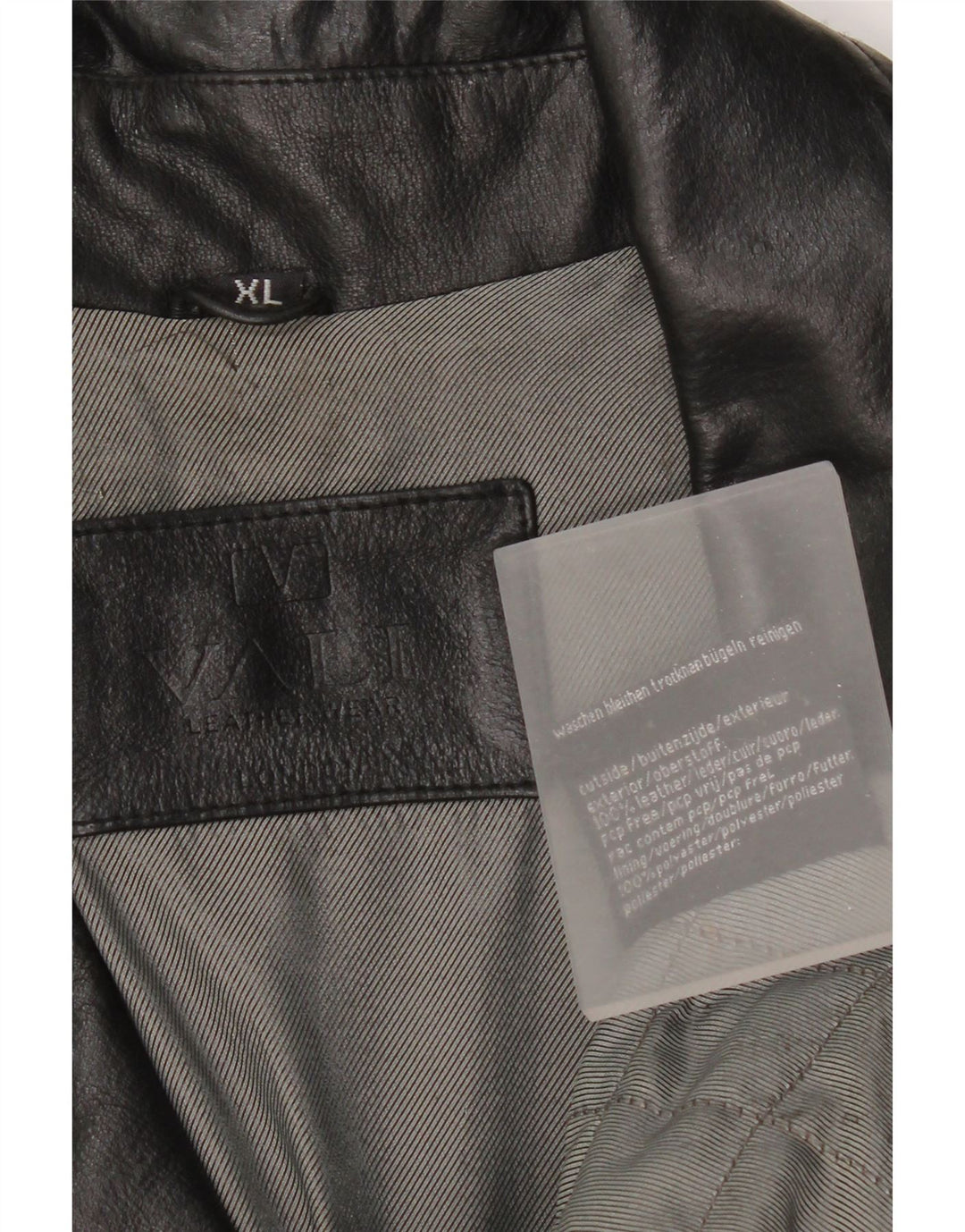 Giacca in pelle vintage da uomo UK 42 XL in pelle nera