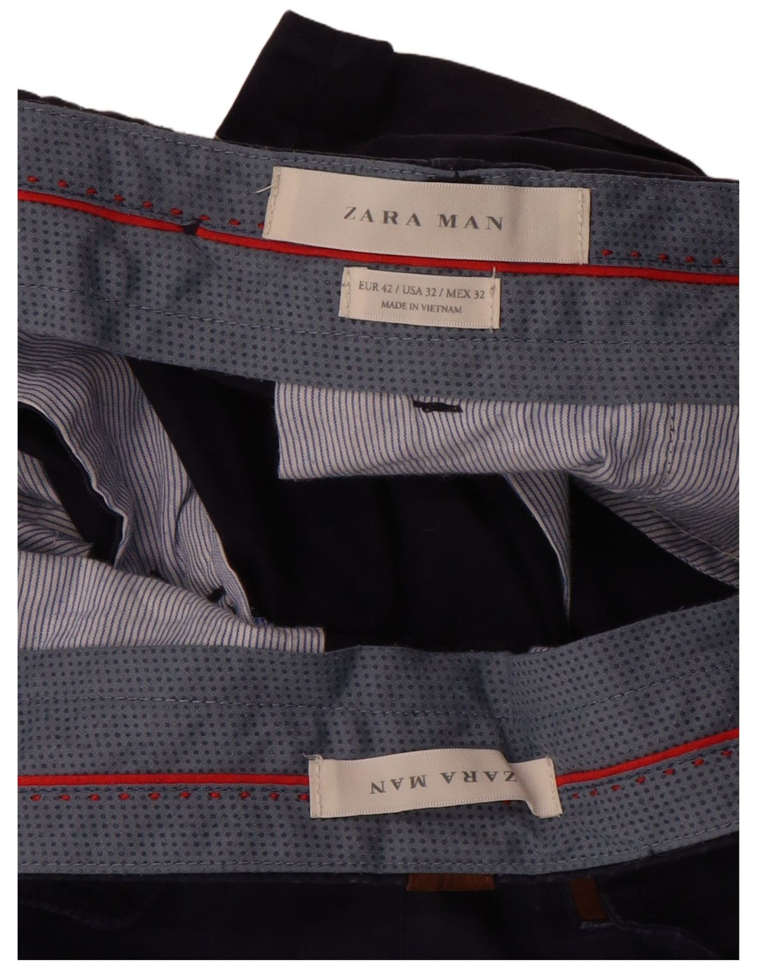 Pantaloncini chino da uomo Zara EU 42 Large W32 Blu navy