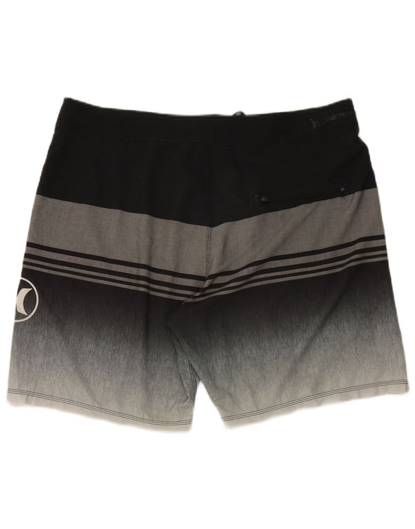 Pantaloncini da bagno da uomo Hurley XL poliestere a righe nere