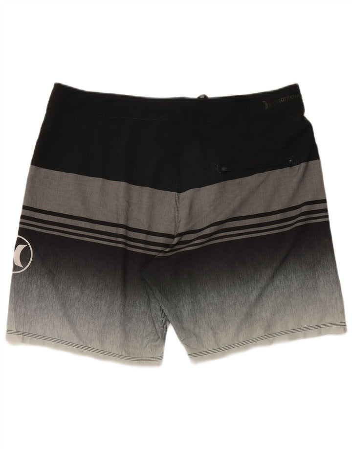 Pantaloncini da bagno da uomo Hurley XL poliestere a righe nere