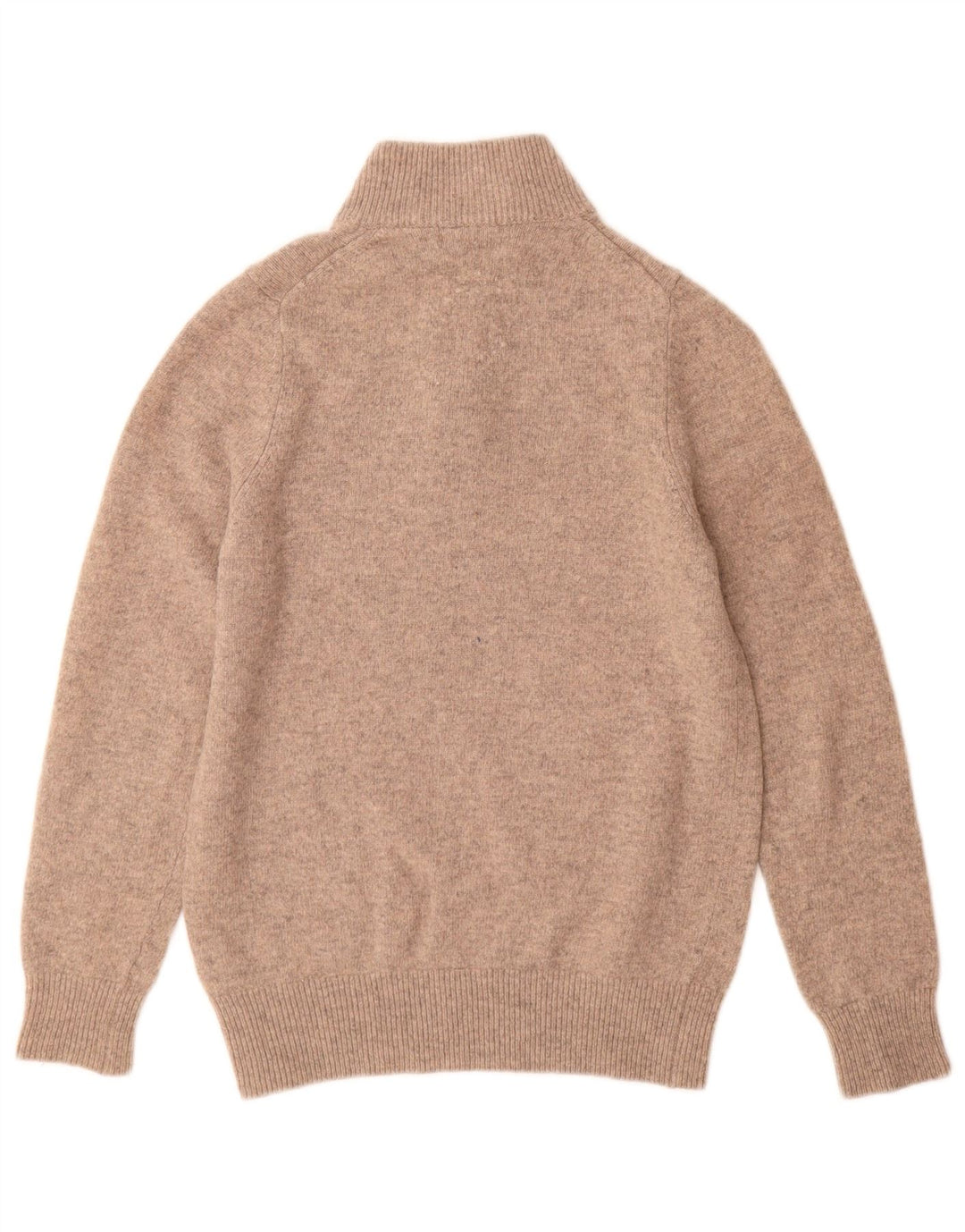 Maglione da uomo Marks & Spencer con zip e collo piccolo in lana beige