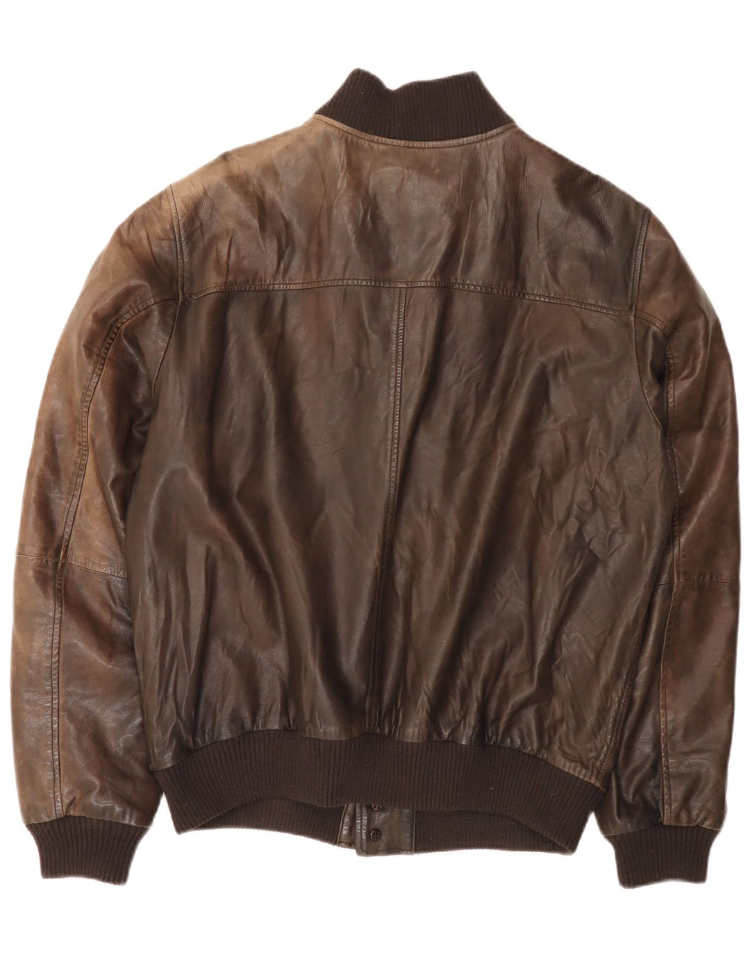 Giacca in pelle da uomo Minoronzoni 1953 UK 42 XL Pelle marrone