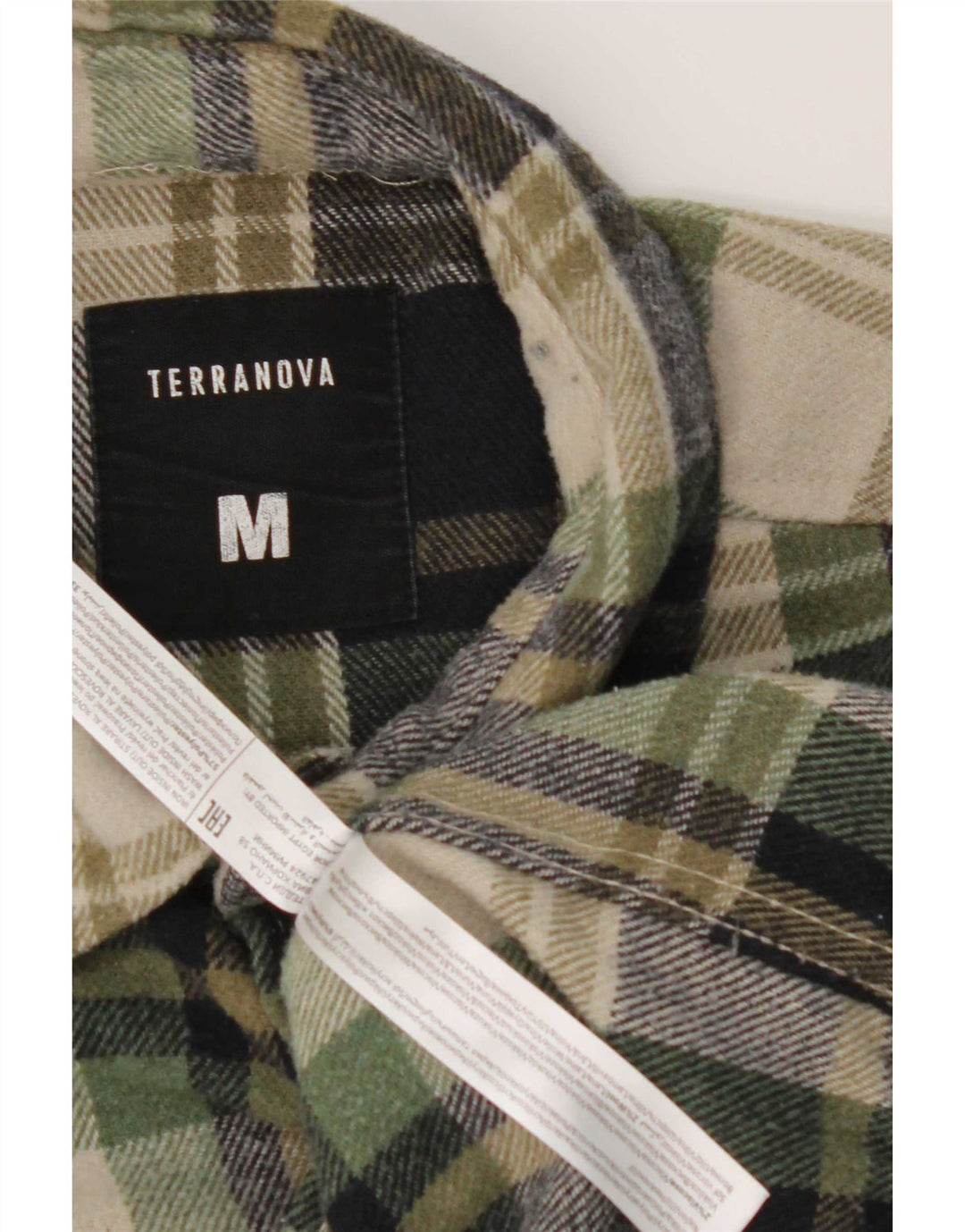 Terranova Camicia da uomo in flanella Poliestere medio a quadri multicolore