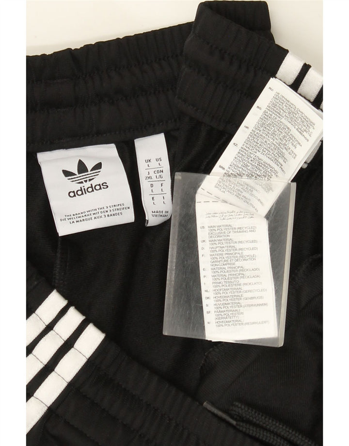 Pantaloni da tuta da uomo Adidas Large neri in poliestere