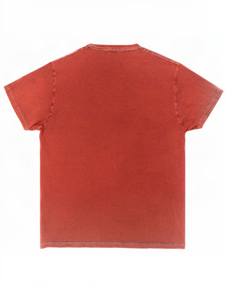 T-shirt vintage da uomo piccola in cotone rosso