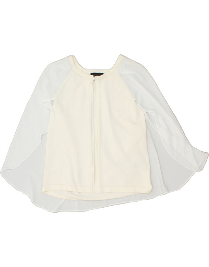 DKNY Womens Cardigan Sweater UK 6 XS White Rayon Vintage Dkny and Second-Hand Dkny from Messina Hembry 