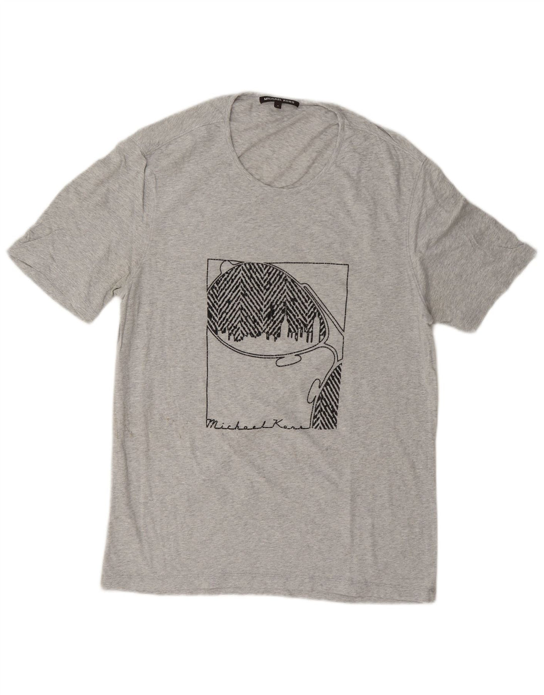 T-shirt grafica da uomo Michael Kors Top grigio medio chiazzato