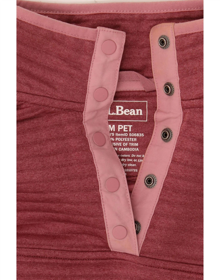 L.L.BEAN Felpa da donna con collo abbottonato, maglione, UK 14, bordeaux medio