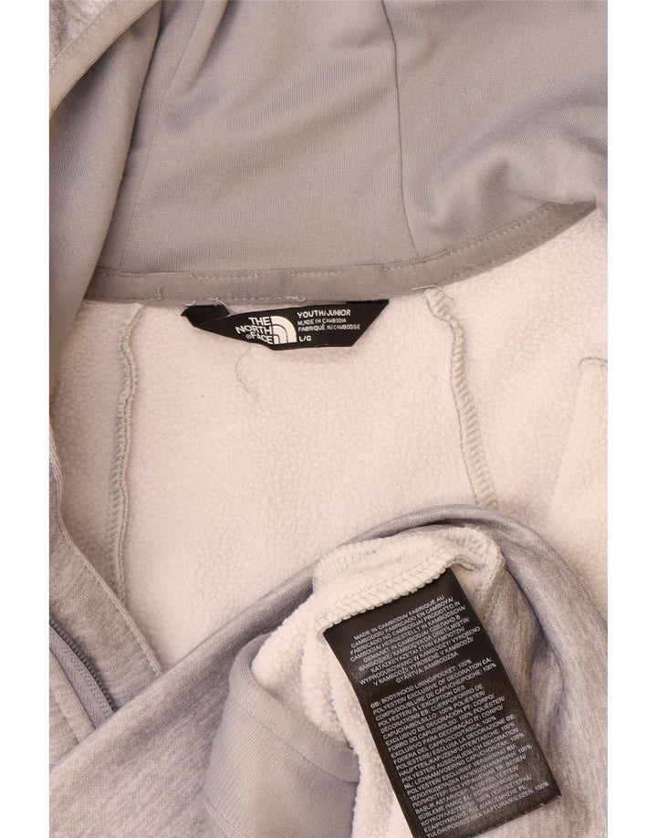 Maglione con cappuccio e zip per ragazzi The North Face 11-12 anni Large in poliestere grigio