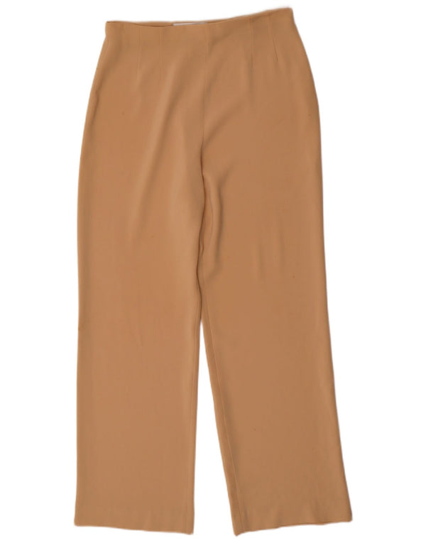 MAX MARA Womens High Waist Casual Trousers UK 12 Medium W30 L30 Beige