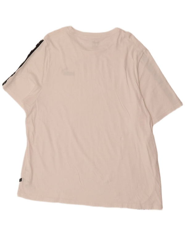 T-shirt grafica da uomo Puma Top 3XL cotone color block bianco