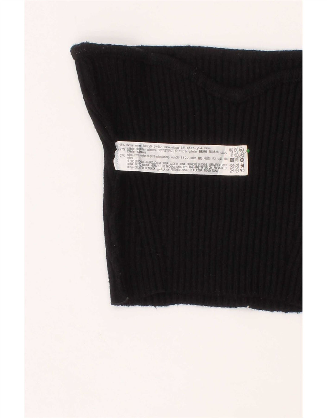 Top corto Zara da donna con spalle scoperte piccolo in viscosa nera