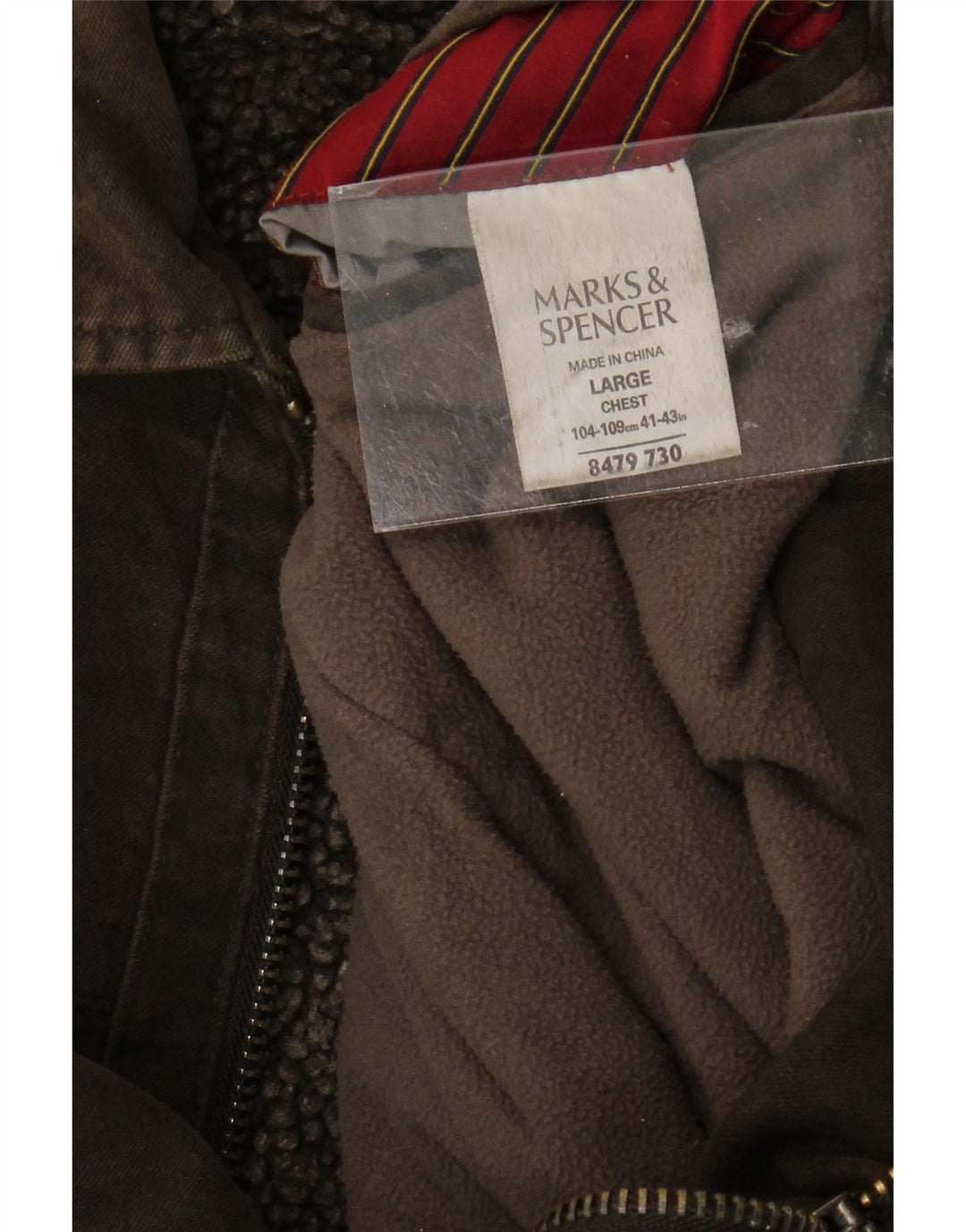Giubbotto bomber da uomo Marks & Spencer UK 40 grande cotone marrone