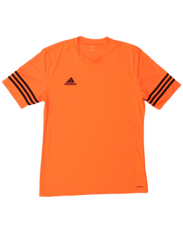 T-shirt Adidas Climalite da uomo Top in poliestere arancione medio