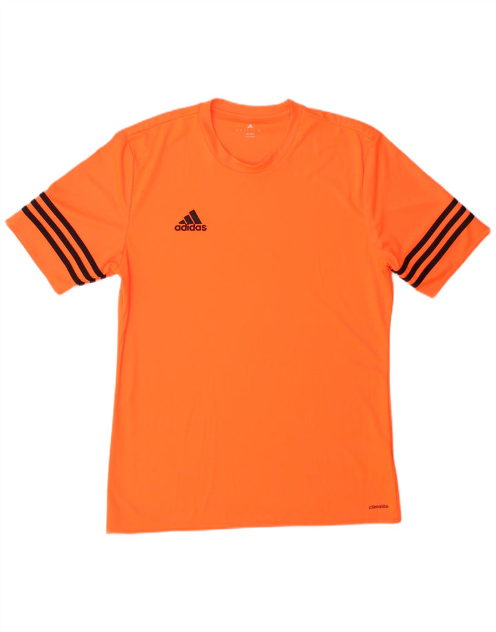 T-shirt Adidas Climalite da uomo Top in poliestere arancione medio
