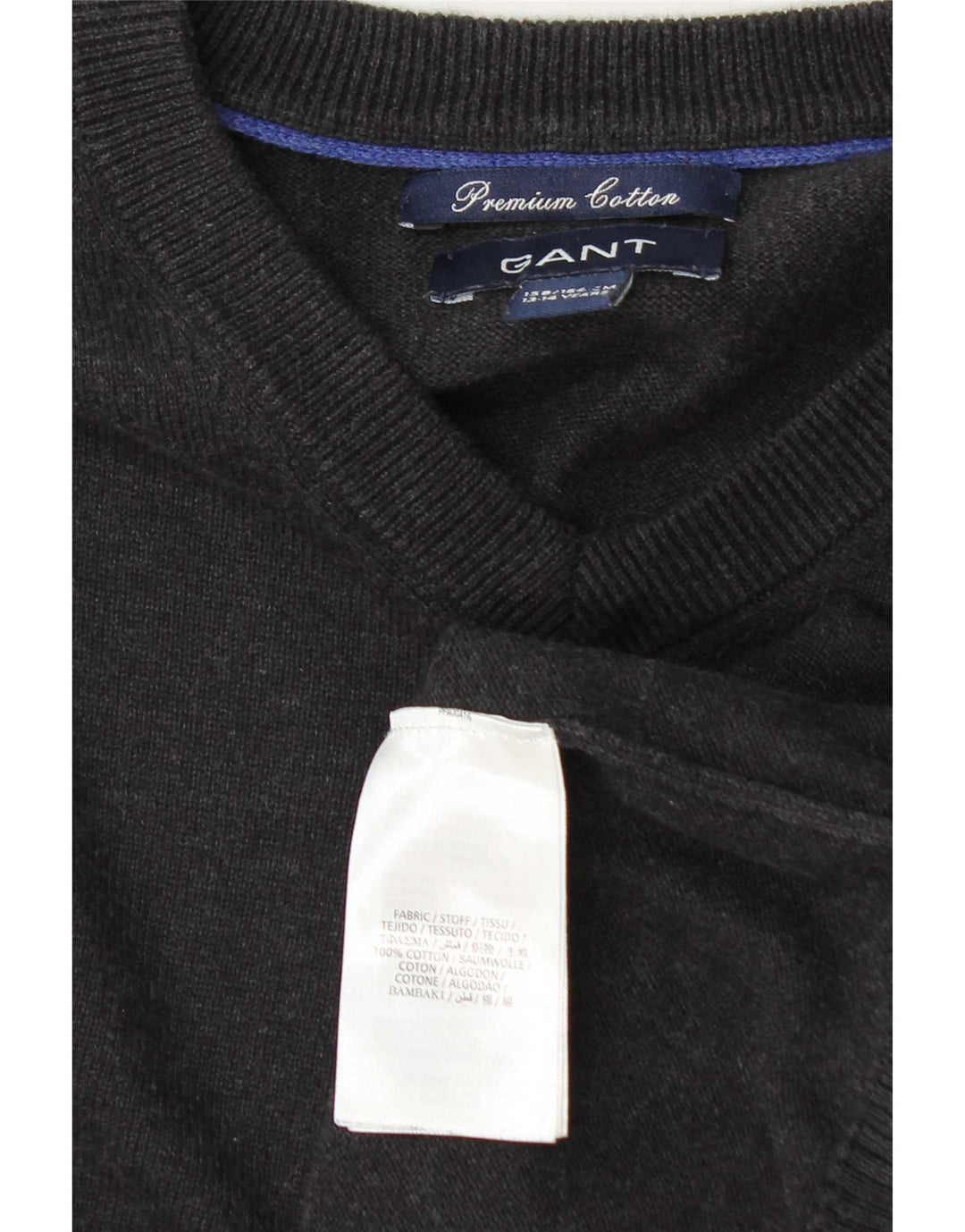 Maglione Gant da bambino con scollo a V 13-14 anni in cotone grigio