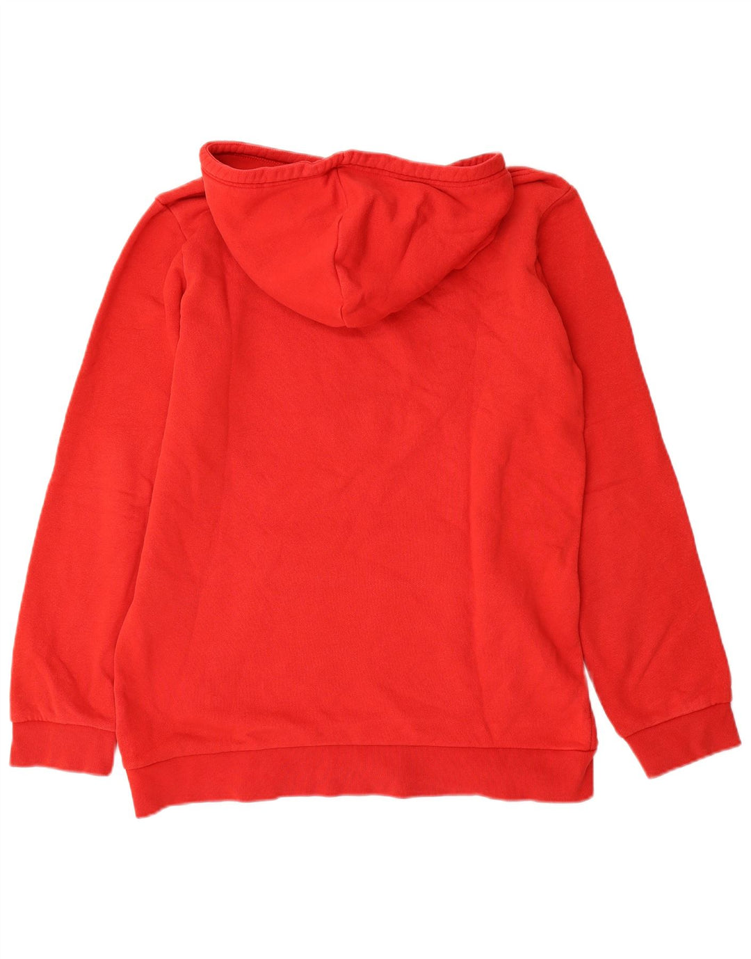 Maglione con cappuccio grafico da uomo Adidas in cotone rosso medio