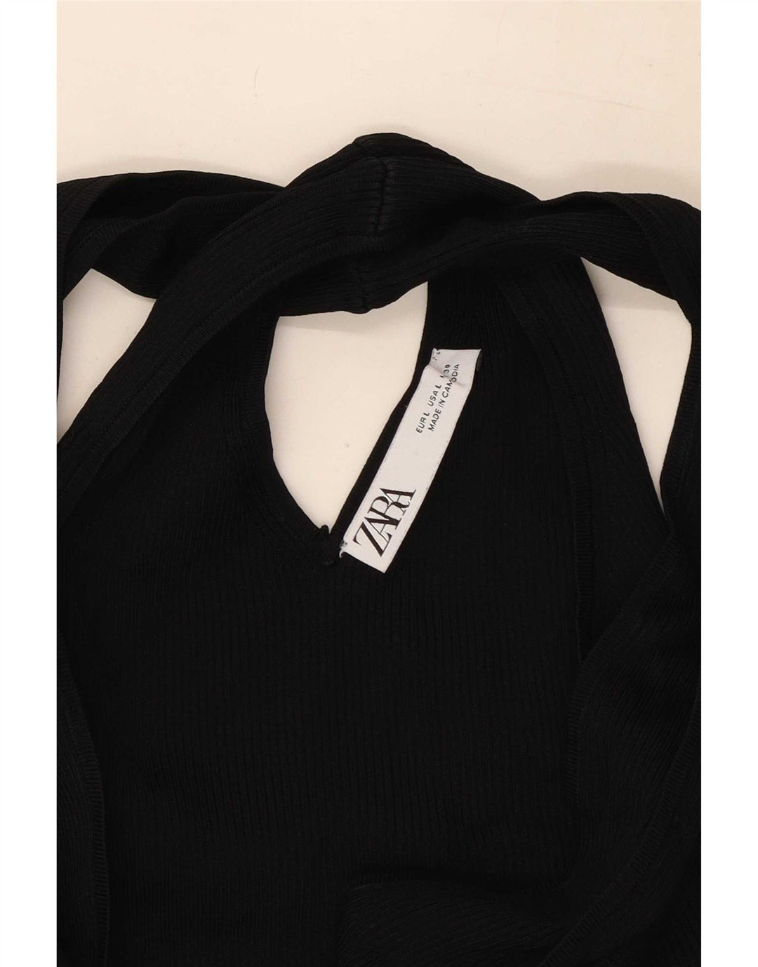 Top corto alla caviglia da donna Zara UK 14 grande nero