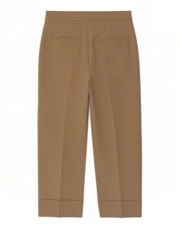 Pantaloni da abito dritti da donna Zara medi W28 L27 poliestere beige