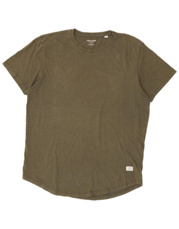 T-shirt da uomo Jack & Jones Top XL in cotone kaki