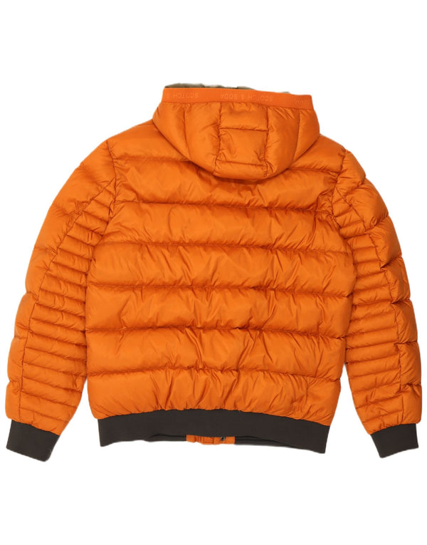 Giacca imbottita con cappuccio da uomo Scotch & Soda UK 42 XL arancione poliammide