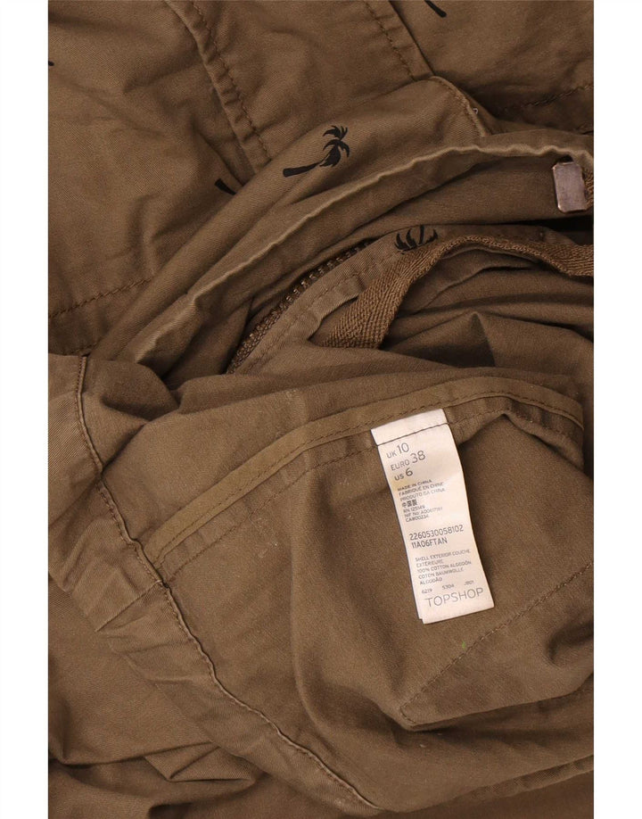 Topshop Giacca da donna oversize con motivo astratto UK 10 Small Khaki