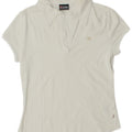 Polo da donna Lotto UK 16 grande in cotone bianco
