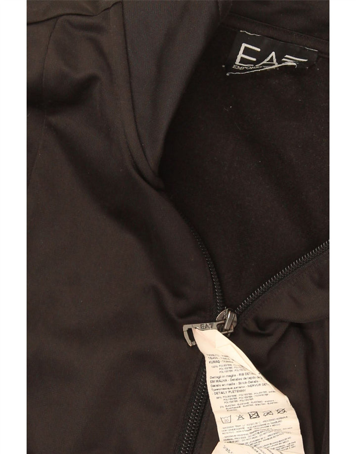 Giacca da tuta da uomo Emporio Armani piccola in poliestere color block nero