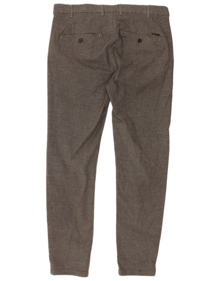 Pantaloni chino slim da donna Zara EU 42 Large W32 L28 Poliestere grigio