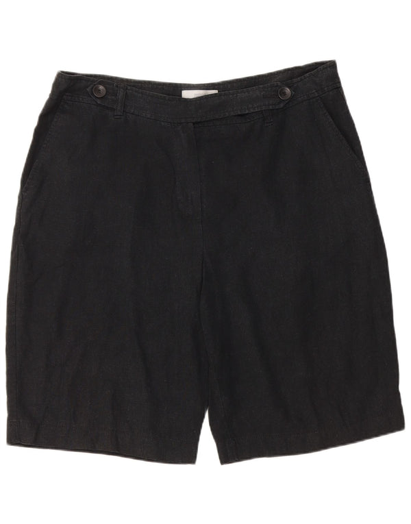 Pantaloncini casual da donna Marks & Spencer UK 16 Large W34 Lino nero