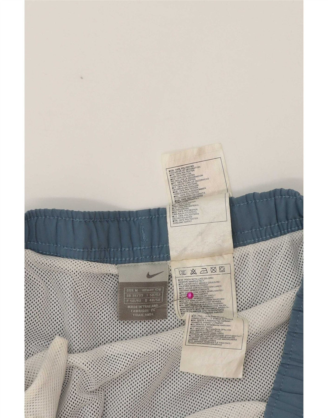 Pantaloncini sportivi da uomo Nike Medium W32 L6 blu poliestere sportivo