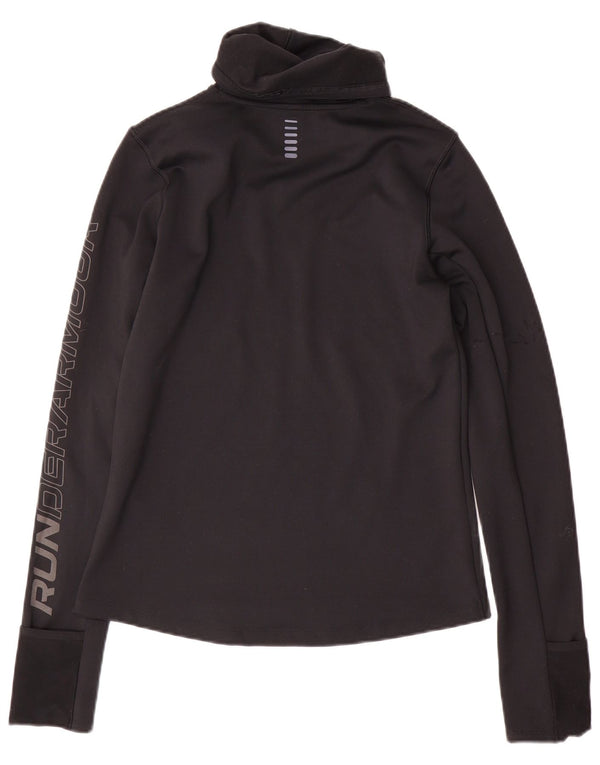 Maglietta da donna Under Armour Cold Gear Graphic manica lunga UK 10 piccola nera