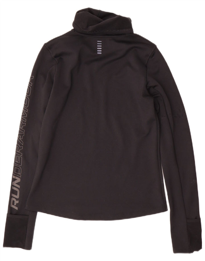 Maglietta da donna Under Armour Cold Gear Graphic manica lunga UK 10 piccola nera
