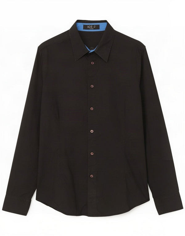 Camicia grafica da uomo Iceberg XL in cotone nero