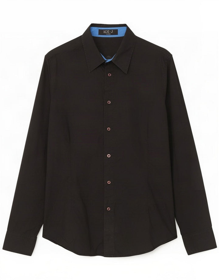 Camicia grafica da uomo Iceberg XL in cotone nero