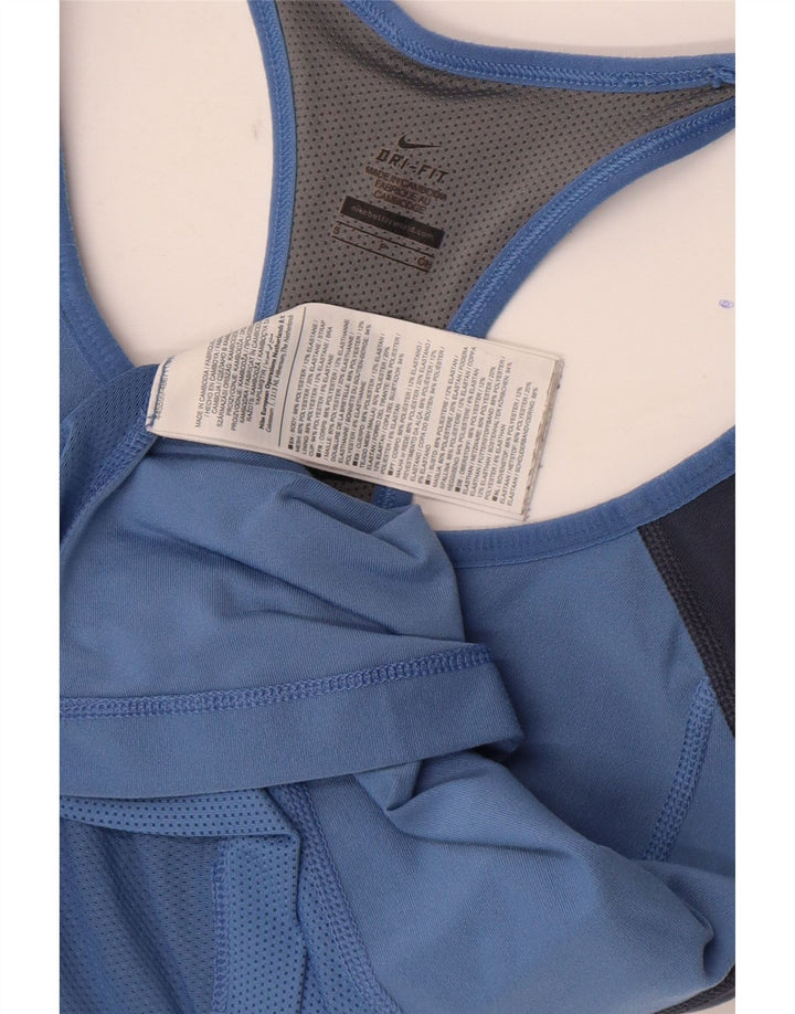 Canotta grafica da donna Nike UK 8 Small blu poliestere color block