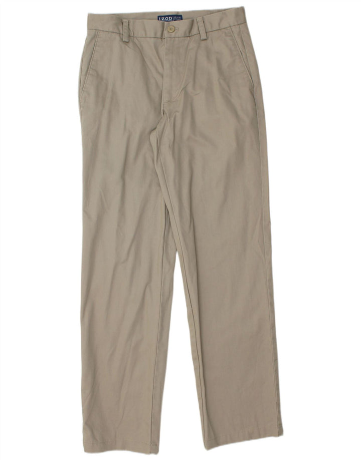Pantaloni chino dritti da uomo IZOD W29 L32 in cotone beige