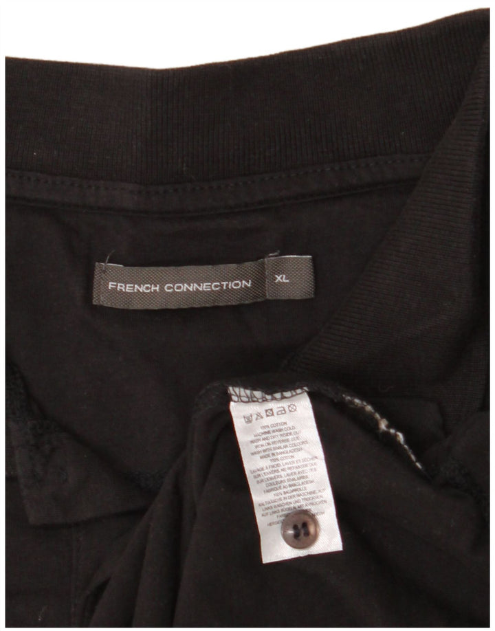 Polo da uomo FRENCH CONNECTION XL in cotone nero