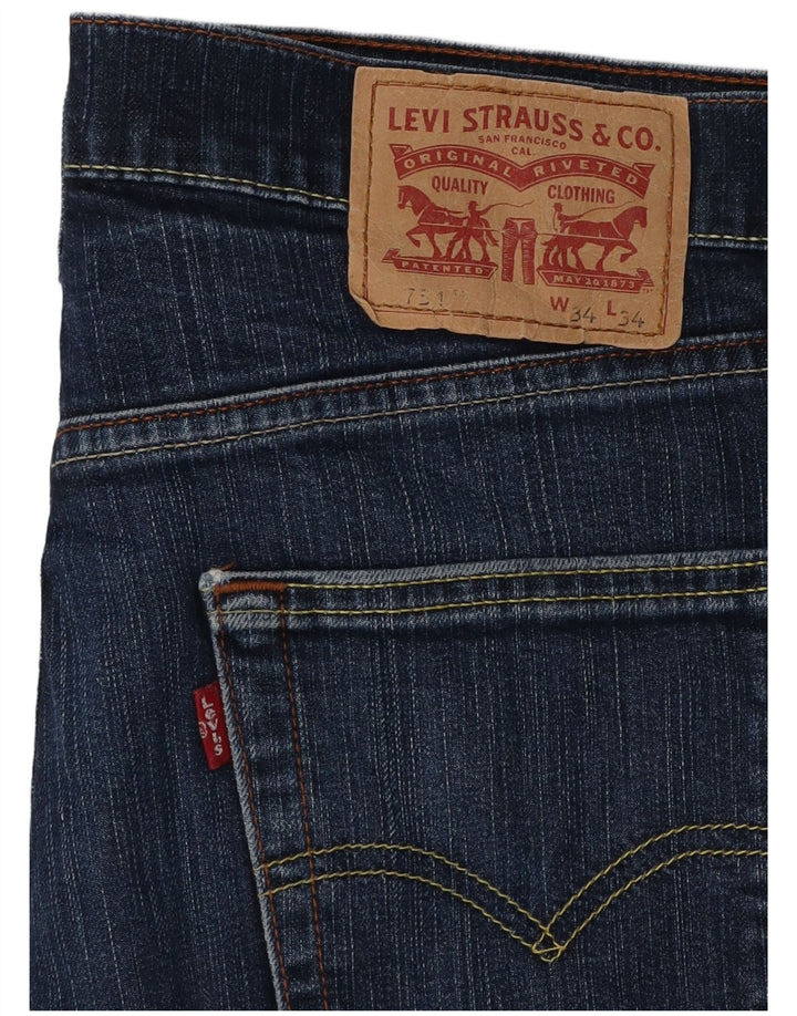 Levi's Uomo 751 Jeans dritti W34 L29 Cotone Blu