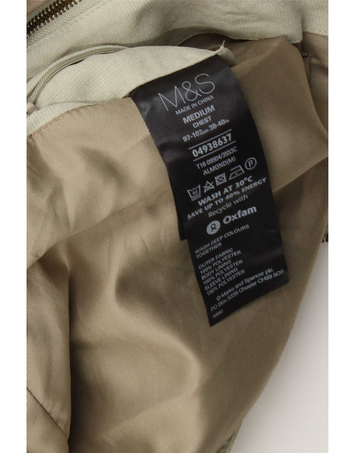 Giubbotto bomber da uomo Marks & Spencer UK 38 Poliestere verde medio