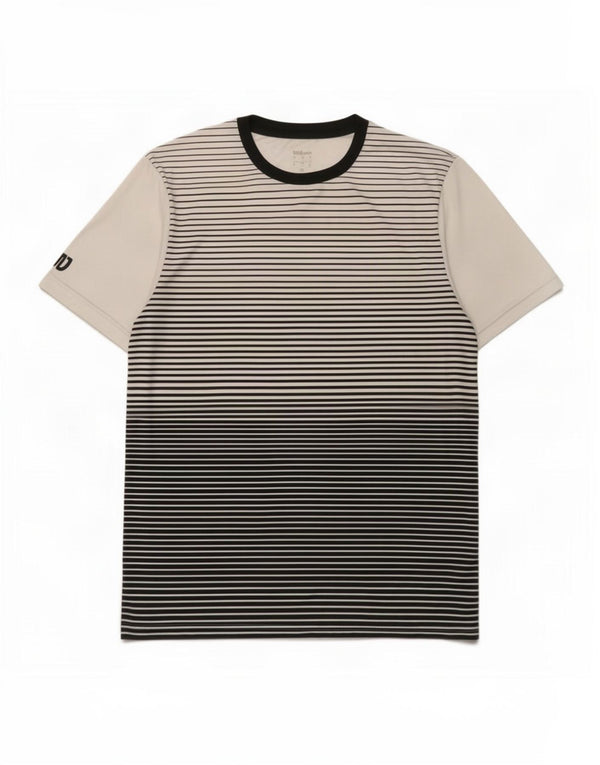 T-shirt da uomo Wilson Top in poliestere a righe bianche grandi