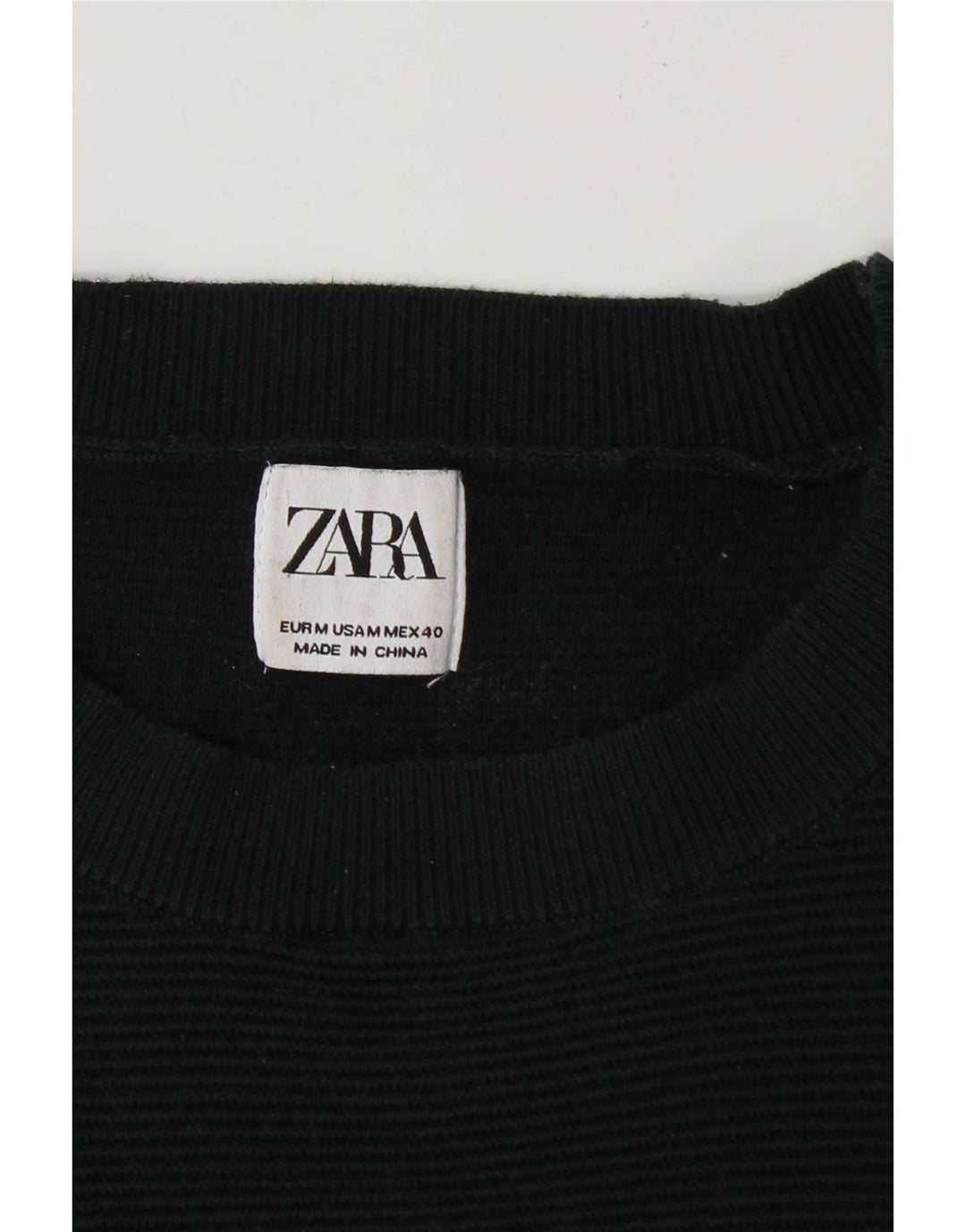 Maglione maglione girocollo da uomo Zara verde medio