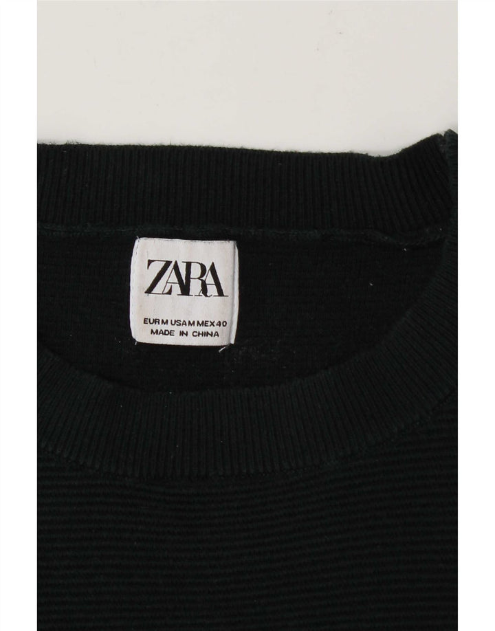 Maglione maglione girocollo da uomo Zara verde medio