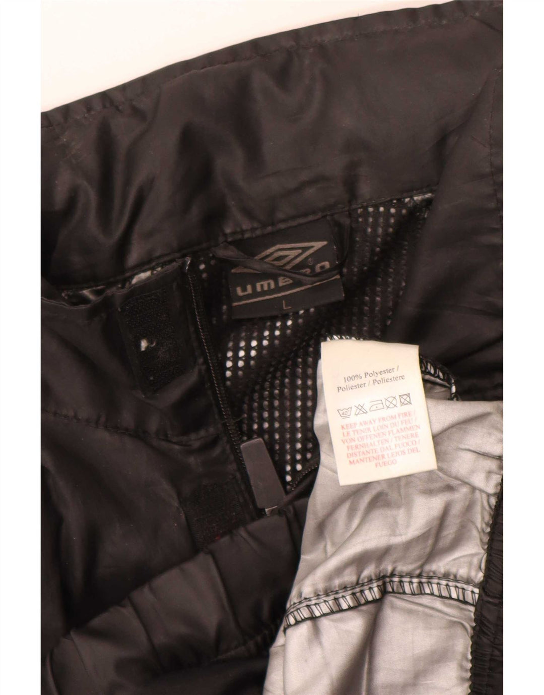 Umbro Giacca da uomo con vestibilità regolare, tuta sportiva grande in poliestere nero