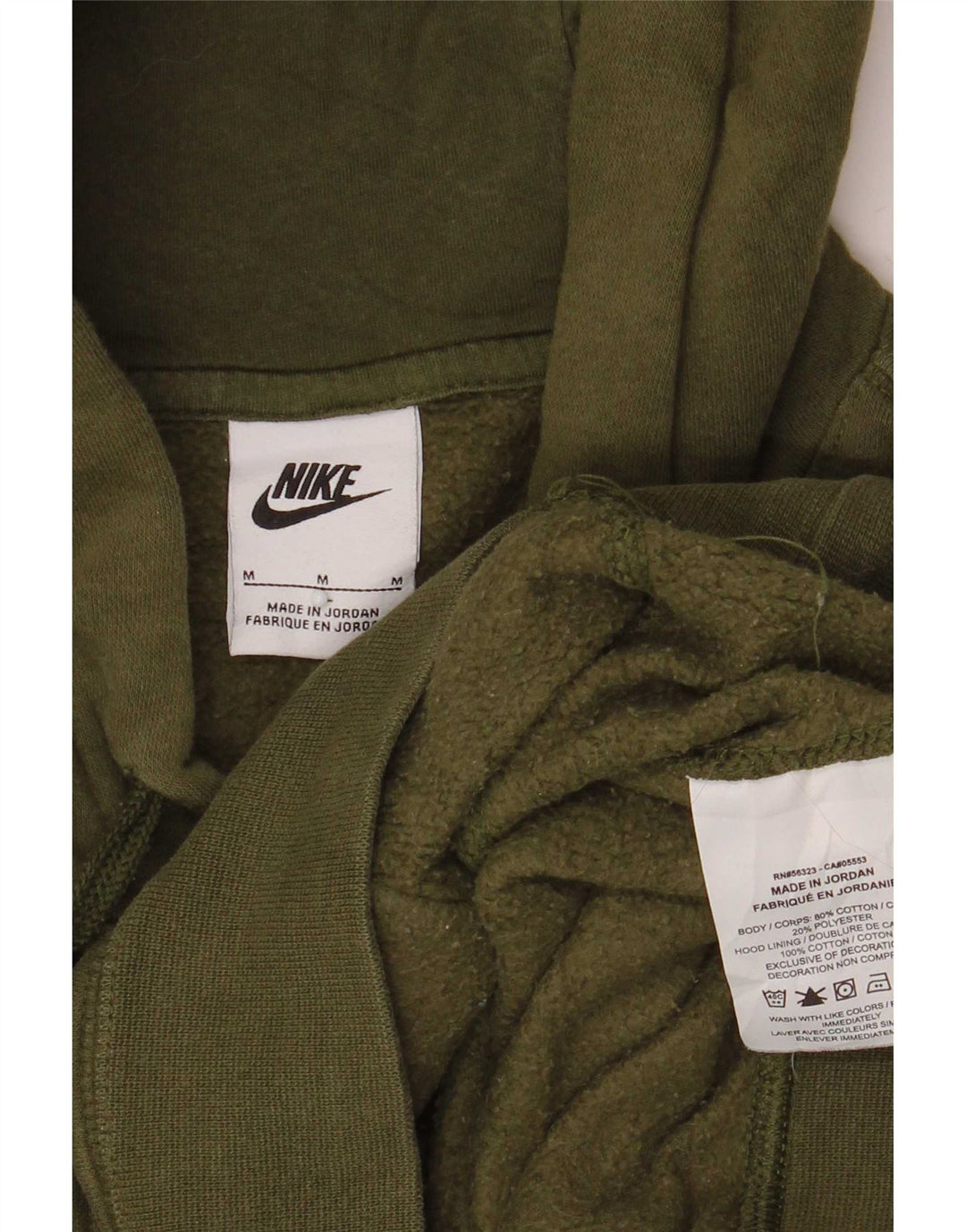 Felpa con cappuccio da uomo Nike, cotone medio kaki